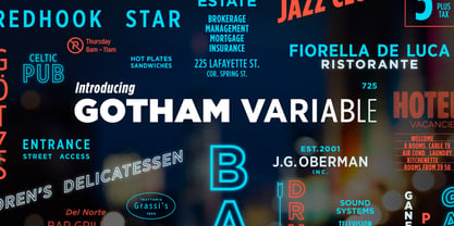 Gotham Variable Font Poster 1